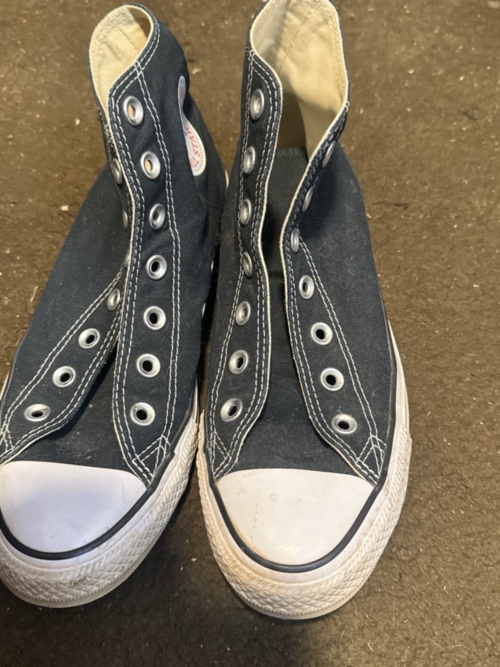 Classic High-Top Canvas Sneakers in Black for Women - Picture 1 of 3